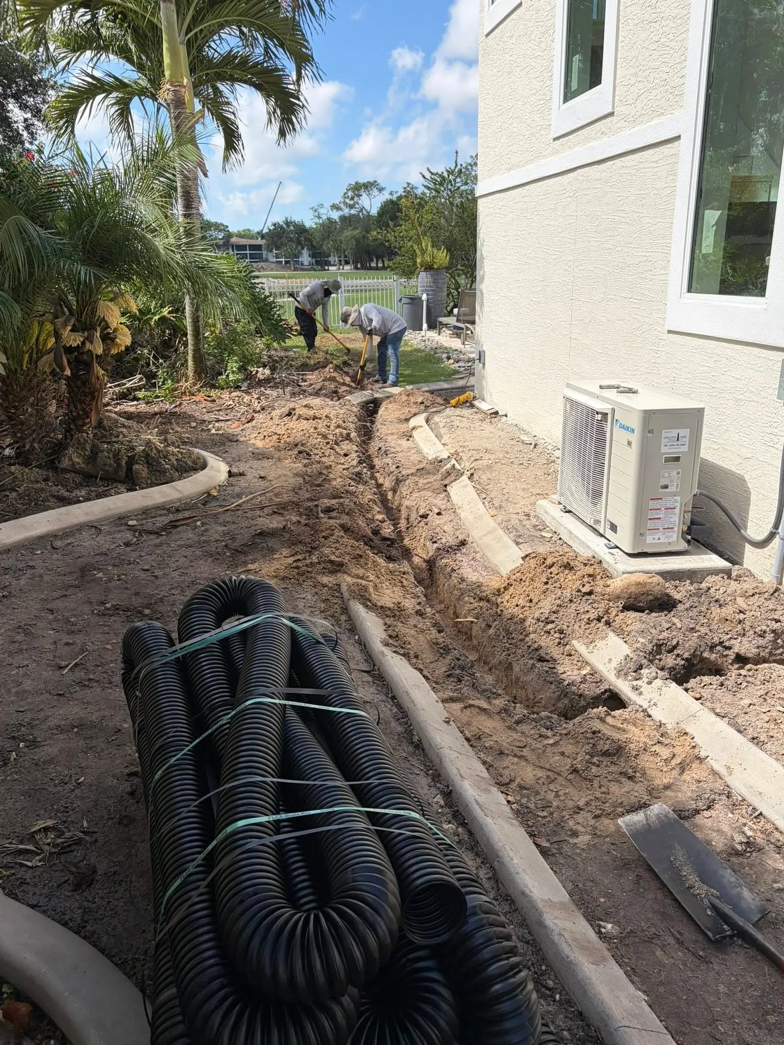 Residential irrigation system installation
